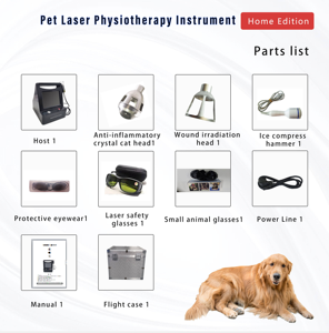 L'équipement de traitement laser vétérinaire à diode 980 nm 15 W est un dispositif médical fabriqué en Chine pour le soulagement de la douleur animale et les soins à domicile des animaux de compagnie. - Product Image 5