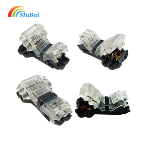 <span class=keywords><strong>Max</strong></span> DC/AC 300V 10A Self Stripping <span class=keywords><strong>T</strong></span> Tap Wire Splicer ramas a cable principal 2 Pin <span class=keywords><strong>T</strong></span> conector para coche iluminación LED Video - Product Image 1