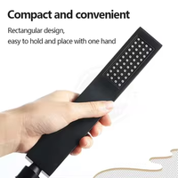 Ensemble de pommeau de douche à main moderne, coude réglable en forme d'arc, connecteur mural, jets en silicone anti-colmatage, avec douche élégante
