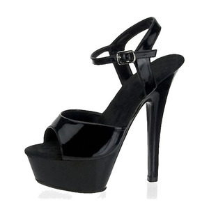 Zapatos de Tacón Alto de 15 cm para Pole Dance, Negros, Antideslizantes, para Pasarela, Desfile de Modelos, Sandalias de Plataforma para Club Nocturno y Striptease - Product Image 2