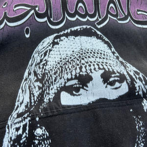 OEM Sweat à capuche vintage pour homme à épaules tombantes personnalisable Sweat à capuche délavé imprimé de haute qualité - Product Image 2