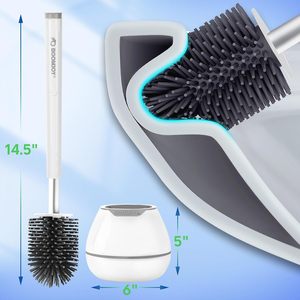 Cepillo de Inodoro de Silicona Suave TPR Blanco Inthetrend, Ecológico, con Soporte, Precio de Fábrica - Product Image 4