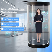 Terminal de réception intelligent holographique numérique avec assistant vocal pour banques, hôtels et établissements d'éducation