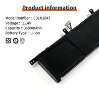 Batterie d'ordinateur portable OEM en gros C31N1843 pour VivoBook S14 S432FL S532FA S532FL – Batteries pour ordinateur portable