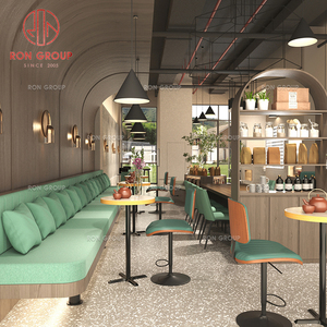 Juego de Muebles Modernos <span class=keywords><strong>para</strong></span> Cafetería, Restaurante, <span class=keywords><strong>Mesas</strong></span> Redondas Pequeñas, <span class=keywords><strong>Taburetes</strong></span> de Bar <span class=keywords><strong>y</strong></span> Sofá Verde, Juego de Comedor <span class=keywords><strong>para</strong></span> Hotel - Product Image 6