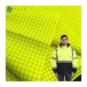 Eco-friendly Fluorescent Conductive Workwear Fabrics 100% Polyester Oxford Antistatic Fabric