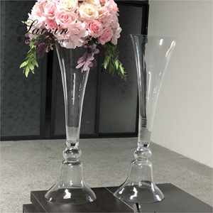 <span class=keywords><strong>Vase</strong></span> en verre réversible de <span class=keywords><strong>80</strong></span> <span class=keywords><strong>cm</strong></span> de haut pour arrangement floral en trompette, idéal pour la décoration de mariage - Offre Spéciale - Product Image 4