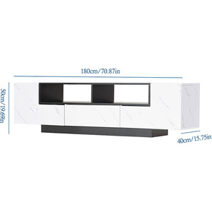 Meuble <span class=keywords><strong>TV</strong></span> LED de haute qualité adapté à toutes les tailles de téléviseurs avec rangement Meuble <span class=keywords><strong>TV</strong></span> moderne avec étagère en verre réglable - Product Image 3