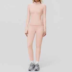 Set Giacca e Leggings in Nylon Spandex da Donna, Abbigliamento Termico Invernale ad Asciugatura Rapida per Corsa, Palestra e Sport all'Aperto - Product Image 5