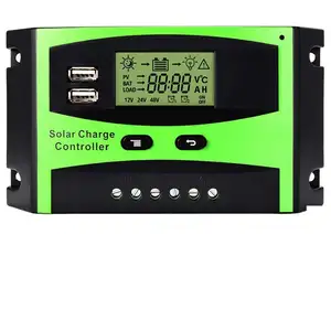 Controlador de carga solar pwm manual, oem 12v 24v 20 amp/ 20a controlador de carga solar