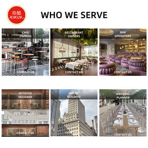 Muebles de Restaurante Americanos Personalizados, Asientos Redondos Acolchados de Terciopelo Azul, Sofá de Cafetería, Juego de Mesa y Sillas de Café - Product Image 6