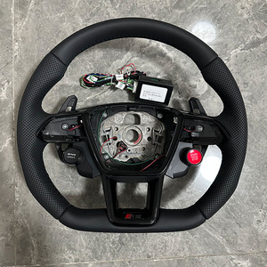 OEM comando volante per <span class=keywords><strong>Audi</strong></span> A6 S6 <span class=keywords><strong>RS6</strong></span> A7 S7 RS7 C8 (2019-2025) con pulsante di avvio R8 nuovo fondo piatto in pelle traforata - Product Image 3
