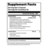 Probiotiques 60 Milliards d'UFC - 10 Souches + Prébiotiques - Soutient la Santé Immunitaire, Digestive et Intestinale Occasionnelle
