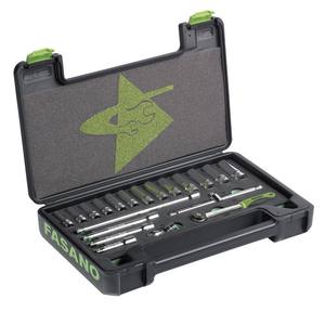 Fasano <b>Socket</b> Set 1/4 Inch Drive 20 Piece Metric Automotive Repair Tool Kit - Product Image 1