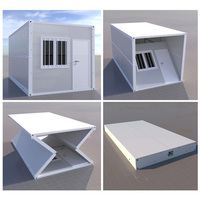 20-Fuß Faltbares Stahl-Containerhaus: Vorgefertigtes Büro, Hotel, Tiny Home, Modulare Kapsel-Villa, Schule, Wohnzimmer, Leicht zu Transportieren