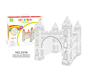 6 Colorful Pens Diy Paper Castle Toy 3D Puzzle Painting Art Cultivate Toy - Product Image 2