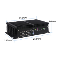Low Power Industrial Computer 6 Serial Ports Din-Rail Mount Mini PC Digital Signage KIOSK 24/7 Operation Industrial Pc Win/Linux