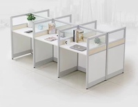 Mobilier de bureau moderne Panneau de séparation modulaire en bois pour centre d'appels 2 4 6 personnes Sièges de bureau pour employés