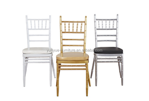 Silla Chiavari Metálica Apilable para Bodas y Hoteles, en Oferta - Product Image 4