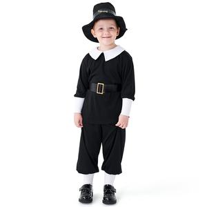Disfraz de Niños de granja colonial para Niños Americanos europeos, disfraz de cazador blanco y negro, disfraz de Halloween, Ballet - Product Image 5