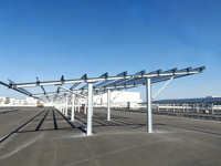 Système de drainage pour carport solaire étanche et scellé, structure photovoltaïque professionnelle, modèle HBGenix X-03, durée de vie de 20 à 25 ans