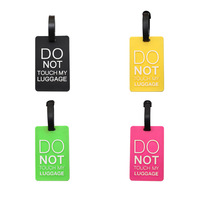 Étiquette de bagage personnalisée tendance en PVC pour voyage, avec logo et motif lettres par sublimation, vente en gros usine