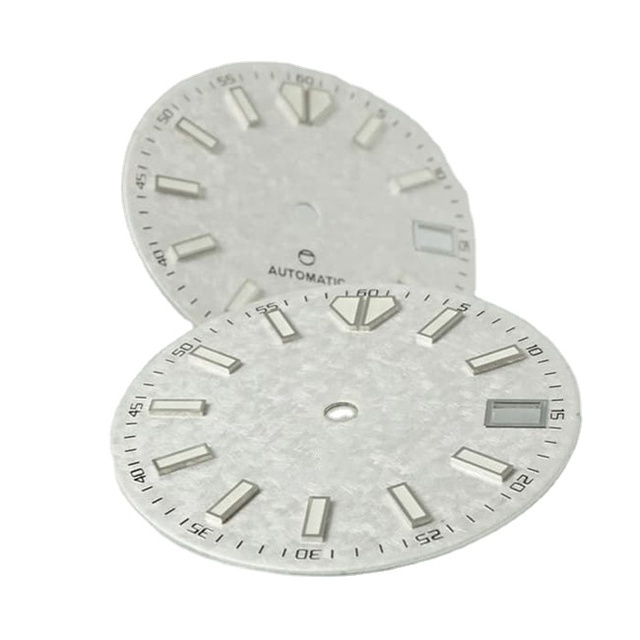 SKX007 Watch Accessories Super Luminous Dial Custom Logo 3D Applied Indexes Watch Dial 28.5mm