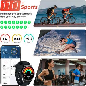 Benio ai 1.43 \ "AMOLED AOD thông minh xem câu trả lời/thực hiện cuộc gọi chức năng IP68 không thấm nước tập thể dục Tracker 24/7 trái tim điều khiển cảm ứng sử dụng - Product Image 6