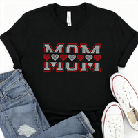 Dernier design de transfert thermique personnalisé en strass « Mom Love » pour T-shirts