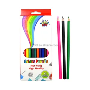 定制彩色环保铅笔7英寸无木柔性塑料削尖彩色铅笔
