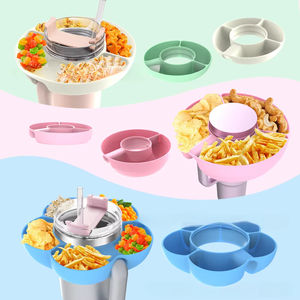 Silicone portable fleur collation fruits tasse bouteille fruits plat plateau casserole pour 40OZ gobelet accessoires décorations extérieur - Product Image 3