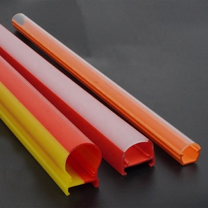 Tùy Chỉnh Nhựa Ép Đùn Chụp Đèn Acrylic <span class=keywords><strong>PMMA</strong></span> Bi-Màu Sắc Xi Lanh Ống Vòng Ống Khuếch Tán Bìa Cho Chiếu Sáng - Product Image 3