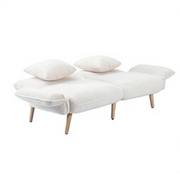 VANBOW 3-in-1 Konvertierbares Komfortables Zweisitzer-Schlafsofa für Kleine Räume Studentenwohnheim Apartment Heimbüro