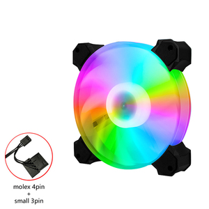 Lovingcool Computer e 12cm ventola Cpu raffreddamento e custodia per <span class=keywords><strong>Pc</strong></span> ventole 5v 3pin 4pin telaio nero Coloful ARGB ventola - Product Image 3