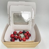 Boîte à lunch en papier grande taille, compatible micro-ondes et friteuse à air, biodégradable, pour sandwichs en forme de burger, avec emballage personnalisé et logo imprimé