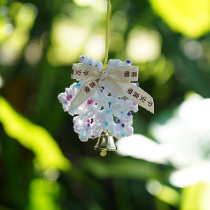 Christmas Snowflake Pendant Purple Yellow Gradient <b>Car</b> <b>Ornament</b> For Holiday Decor - Product Image 1