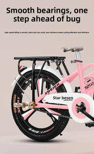 <span class=keywords><strong>Bicicleta</strong></span> Infantil Echo BB117 de 16/18/20/22 Pulgadas para Niños y Niñas de 8 a 13 Años, <span class=keywords><strong>Bicicleta</strong></span> de Montaña de Una Velocidad con Cuadro de Acero al Carbono y Horquilla de Aleación de Aluminio - Product Image 6