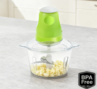 Hachoir à viande électrique automatique mini 2L, boîtier en plastique, pour usage domestique et extérieur, prix usine, en promotion pour la cuisine