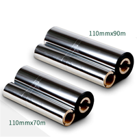 Pita Lilin Resin Hitam H568 24mm untuk Printer Zebra & Label, Pencetakan Label Perawatan Nilon