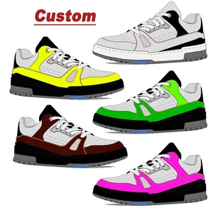 Wholesale Custom Sneakers Free Design Logo Fashion High Quality Casual Sport Walking Shoes For Men Women children