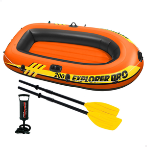 Kayak gonflable pliable pour 2 personnes 2025 – Kayak portable, durable et économique pour la pêche en mer et les excursions, avec accessoires de pagaie - Product Image 1