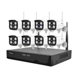 SriHome 1080P Wifi 8CH Wireless NVR Kit H.265 CCTV Security Surveillance Camera System Wifi NVR