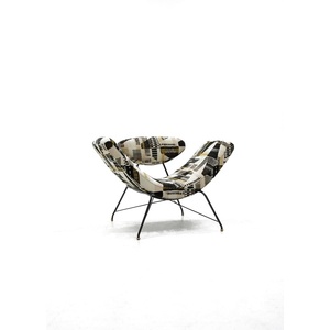 Sillón de Diseño Smile, Estilo <span class=keywords><strong>Brasileño</strong></span> Moderno Clásico, con Tela Estampada Verde, para Villa - Product Image 4