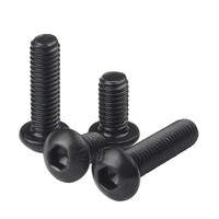 ISO7380 M2 M2.5 M3 M4 M5 M6 M8 vis à tête hexagonale ronde noire 10.9 grade vis à boulon Allen