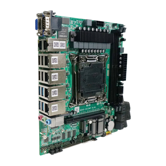 BKHD Wholesale Intel C6126 6-Lan Xeon E5 V3/V4 SATA DDR4 DIMM Slot 10-bay NAS Motherboard for Rack Host VPN Server Firewall
