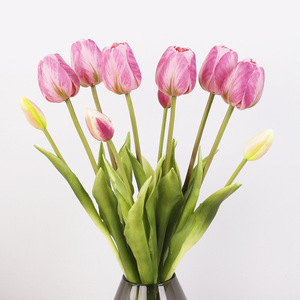 Ramo de Tulipanes Artificiales, 5 Tallos, Plástico Suave, Alta Simulación, Flores Decorativas de Primavera - Product Image 2