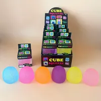 Jouet à presser en forme de bonbon gommeux multicolore texturé pour enfants, jouet sensoriel doux à pincer, cadeaux pour enfants pour Halloween, Noël et les fêtes