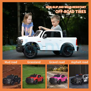 Voiture de police sous licence 2025 RAM 2500 REBEL 2 sièges pour enfants âgés de 3 à 8 ans pour conduire des voitures électriques 24V pour enfants camionnette - Product Image 5