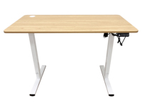 Bureau de travail réglable en hauteur, extensible, en bois et aluminium, avec mécanisme de levage motorisé, table debout