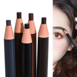 Pensil alis Peel Off, peralatan kosmetik 5 warna hitam cokelat tahan air, pena warna alis tidak pudar